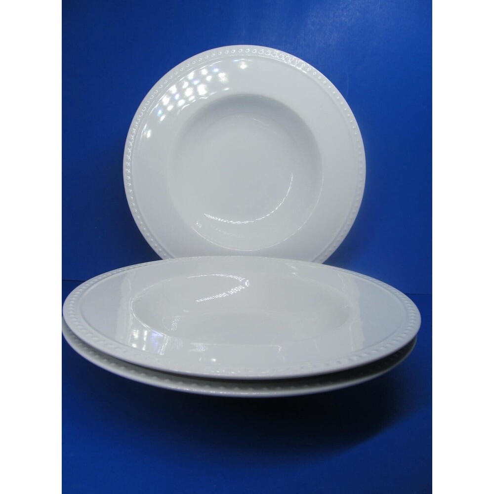 Crate And Barrel Staccato By Kathleen Wills Set Of Three 9 1/4" Rimmed  Bowls